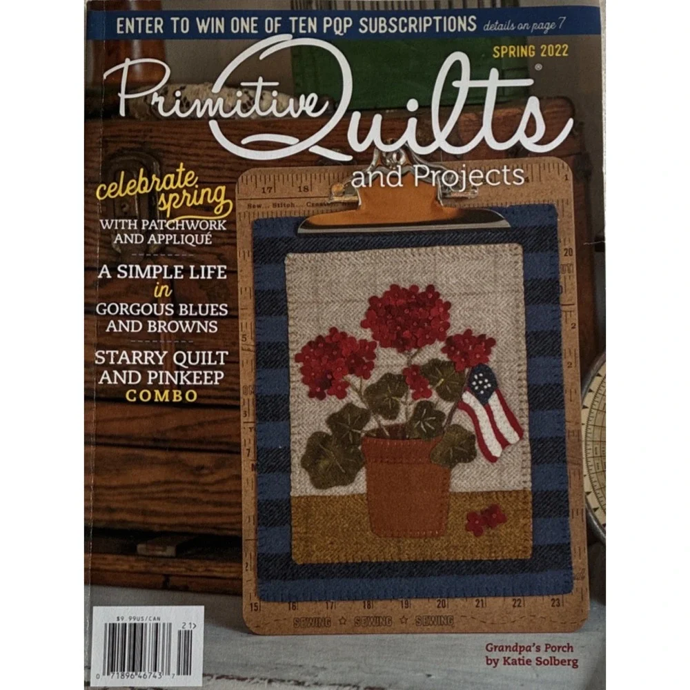 Primitive Quilts and Projects Spring 2022 Magazine Patchwork Applique